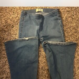 We The Free Penny pull on Mid rise Flare Jeans — Blue Denim